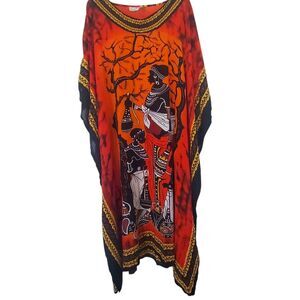 Sante Classics Caftan Mumu House Dress Kaftan African Colorful Ethnic